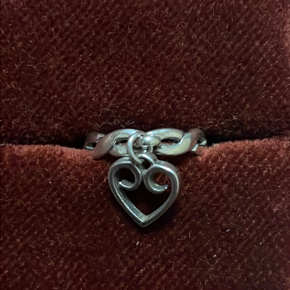 James Avery Open Heart Braided Dangle Ring